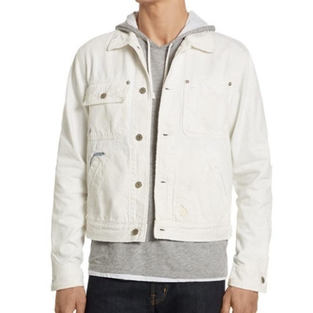 Polo Ralph Lauren Distressed Repair Patches Stiches Washed Denim Dungaree Jacket